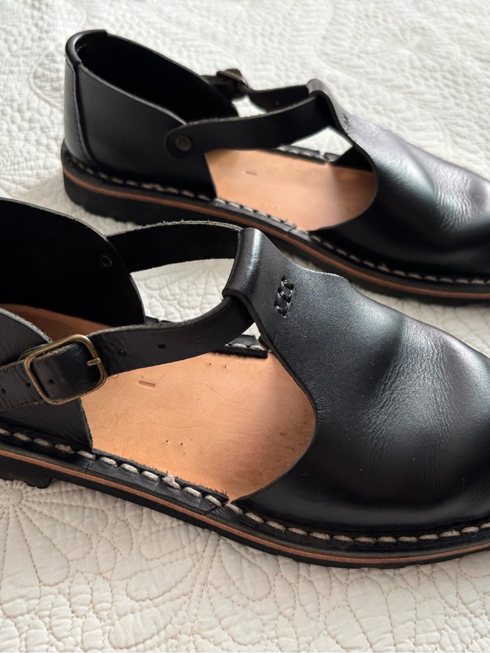 STEVE MONO Artisanal Sandals 10/12 Black / 41 - Picture 6 of 13